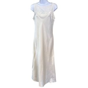 Vintage Natori Classics Nightgown Old Hollywood Regencycore Ivory Satin XS